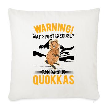 May spontaneously talk about Quokkas - Sofa pillowcase 17,3'' x 17,3'' (45 x 45 cm) - natural white - Front