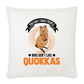 Quokka Gift Short-tailed Kangaroo - Sofa pillowcase 17,3'' x 17,3'' (45 x 45 cm) - natural white - Front