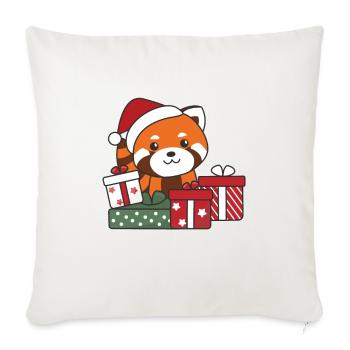 Red Panda Christmas Gift Winter Red Pandas - Sofa pillowcase 17,3'' x 17,3'' (45 x 45 cm) - natural white - Front