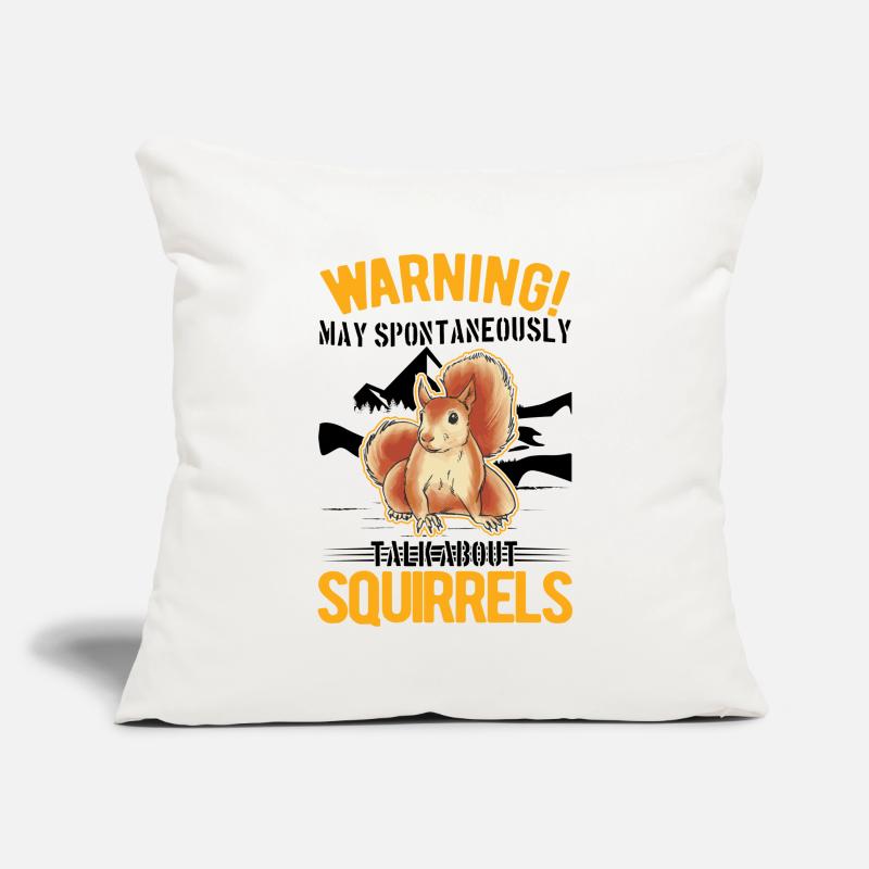 Warnung Eichhörnchen Grauhörnchen Sofakissenbezug 45 x 45 cm