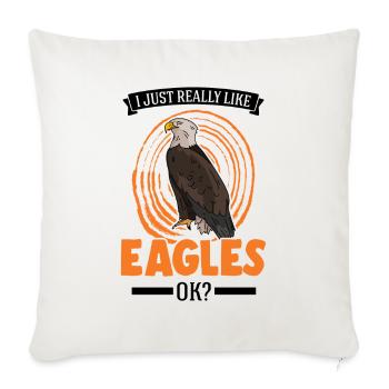 I just really like Eagles Golden Eagle Eagle - Sofa pillowcase 17,3'' x 17,3'' (45 x 45 cm) - natural white - Front