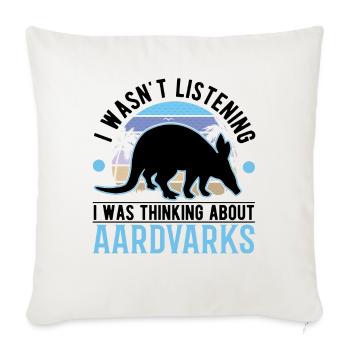 Erdferkel Geschenk Aardvark - Sofa pillowcase 17,3'' x 17,3'' (45 x 45 cm) - natural white - Front