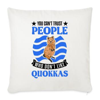 Quokka Gift Short-tailed Kangaroo - Sofa pillowcase 17,3'' x 17,3'' (45 x 45 cm) - natural white - Front