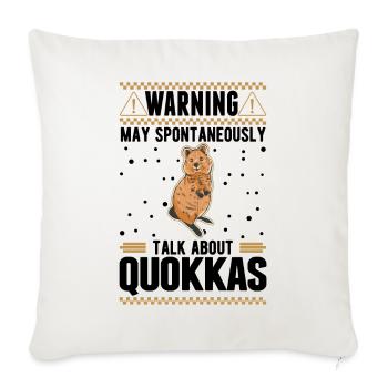May spontaneously talk about Quokkas - Sofa pillowcase 17,3'' x 17,3'' (45 x 45 cm) - natural white - Front