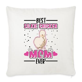 Best Silkie Chicken Mom Ever Silk Chicken Mama - Sofa pillowcase 17,3'' x 17,3'' (45 x 45 cm) - natural white - Front