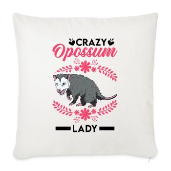Crazy Opossum lady Possum Mrs. Pouch Rat - Sofa pillowcase 17,3'' x 17,3'' (45 x 45 cm) - natural white - Front