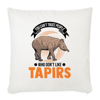 Tapir Lowland Tapir Tapirdae Tapir - Sofa pillowcase 17,3'' x 17,3'' (45 x 45 cm) - natural white - Front