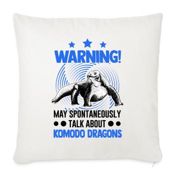 Peut parler spontanément des dragons de Komodo - Housse de coussin décorative 45 x 45 cm - blanc nature - Devant