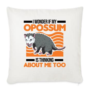 Opossum Possum Pouch Rat - Sofa pillowcase 17,3'' x 17,3'' (45 x 45 cm) - natural white - Front