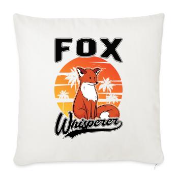 Fuchsflüsterer renard chuchoteur Fuchs - Housse de coussin décorative 45 x 45 cm - blanc nature - Devant