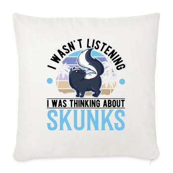 Skunk Cadeau Skunk - Housse de coussin décorative 45 x 45 cm - blanc nature - Devant