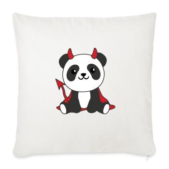 Panda Halloween Sweet Devil Kids Costume de sorcière - Housse de coussin décorative 45 x 45 cm - blanc nature - Devant