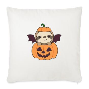 Sloth Halloween Pumpkin Bat Costume - Sofa pillowcase 17,3'' x 17,3'' (45 x 45 cm) - natural white - Front