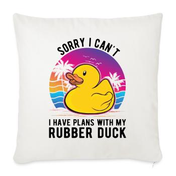 Canard en caoutchouc Cadeau Canard Grinçant Canard Bain Canard - Housse de coussin décorative 45 x 45 cm - blanc nature - Devant