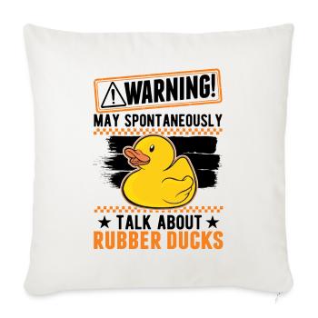 May spontaneously talk about Rubber Ducks - Sofa pillowcase 17,3'' x 17,3'' (45 x 45 cm) - natural white - Front