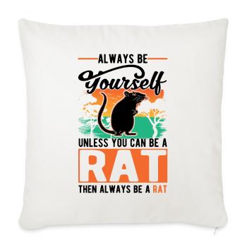 Rat Gift Domestic Rat Rat Owner - Sofa pillowcase 17,3'' x 17,3'' (45 x 45 cm) - natural white - Front