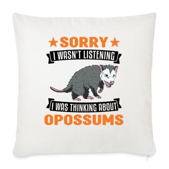 Opossum Gift Possum Pouch Rat - Sofa pillowcase 17,3'' x 17,3'' (45 x 45 cm) - natural white - Front