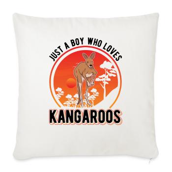 Australian Kangaroo Young Kangaroo - Sofa pillowcase 17,3'' x 17,3'' (45 x 45 cm) - natural white - Front