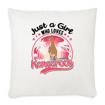 Australian Kangaroo Girl Kangaroo - Sofa pillowcase 17,3'' x 17,3'' (45 x 45 cm) - natural white - Front