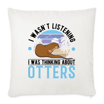 Otter Gift Otter Sea Otter - Sofa pillowcase 17,3'' x 17,3'' (45 x 45 cm) - natural white - Front