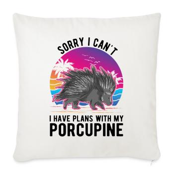 Porcupine Gift Porcupine - Sofa pillowcase 17,3'' x 17,3'' (45 x 45 cm) - natural white - Front