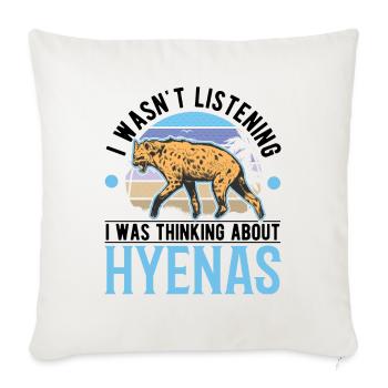 Hyäne Geschenk Erdwolf Hyena - Sofakissenbezug 45 x 45 cm - Naturweiß  - Vorne