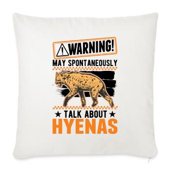 Peut parler spontanément de Hyènes Hyène - Housse de coussin décorative 45 x 45 cm - blanc nature - Devant