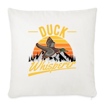 Ducks Whisperer Duck Whisperer Duck Breeder - Sofa pillowcase 17,3'' x 17,3'' (45 x 45 cm) - natural white - Front