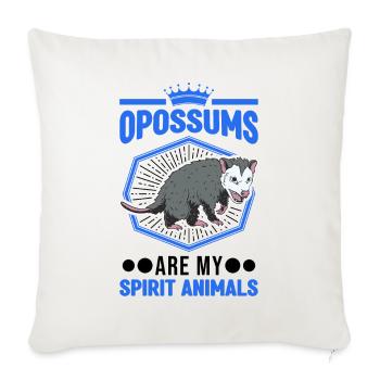 Opossum Spirit Animal Possum Pouch Rat - Sofa pillowcase 17,3'' x 17,3'' (45 x 45 cm) - natural white - Front
