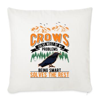 Crow Raven Raven Crow Keeping Crow Breeder - Sofa pillowcase 17,3'' x 17,3'' (45 x 45 cm) - natural white - Front