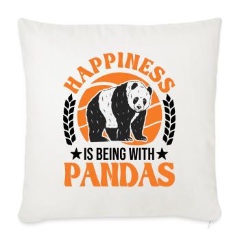 Panda Lucky Panda Ours - Housse de coussin décorative 45 x 45 cm - blanc nature - Devant
