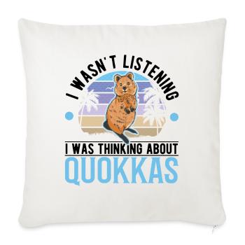 Kangourou à queue courte quokka - Housse de coussin décorative 45 x 45 cm - blanc nature - Devant