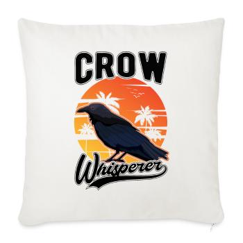 Crows Whisperer Raven Crow Crow Breeder - Sofa pillowcase 17,3'' x 17,3'' (45 x 45 cm) - natural white - Front