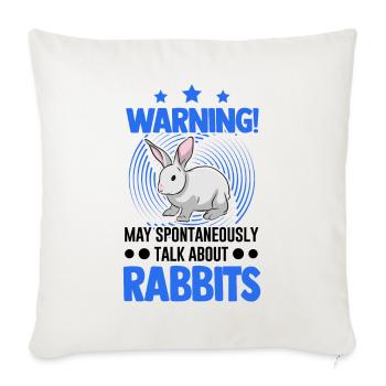 Rabbit Rabbit Rabbit - Sofa pillowcase 17,3'' x 17,3'' (45 x 45 cm) - natural white - Front