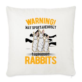 Rabbit Rabbit Rabbit - Sofa pillowcase 17,3'' x 17,3'' (45 x 45 cm) - natural white - Front