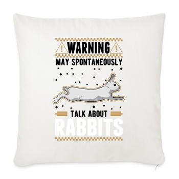 Rabbit Rabbit Rabbit - Sofa pillowcase 17,3'' x 17,3'' (45 x 45 cm) - natural white - Front