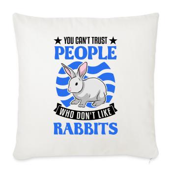 Rabbit Rabbit Rabbit - Sofa pillowcase 17,3'' x 17,3'' (45 x 45 cm) - natural white - Front