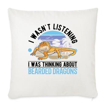 Bearded dragon saying Bearded Dragon - Sofa pillowcase 17,3'' x 17,3'' (45 x 45 cm) - natural white - Front