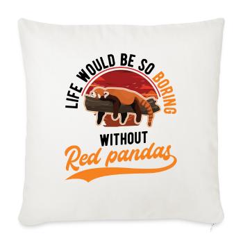 Cadeau Red Panda - Housse de coussin décorative 45 x 45 cm - blanc nature - Devant