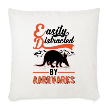 Easily distracted by Aardvarks Aardvark - Sofa pillowcase 17,3'' x 17,3'' (45 x 45 cm) - natural white - Front