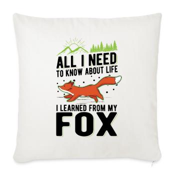 Fuchs Geschenk Rotfuchs - Sofakissenbezug 45 x 45 cm - Naturweiß  - Vorne