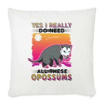 Opossum Gift Possum Possum - Sofa pillowcase 17,3'' x 17,3'' (45 x 45 cm) - natural white - Front