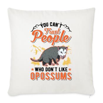 Opossum Gift Possum Possum - Sofa pillowcase 17,3'' x 17,3'' (45 x 45 cm) - natural white - Front