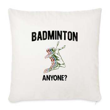Badminton - Sofakissenbezug 45 x 45 cm - Naturweiß  - Vorne