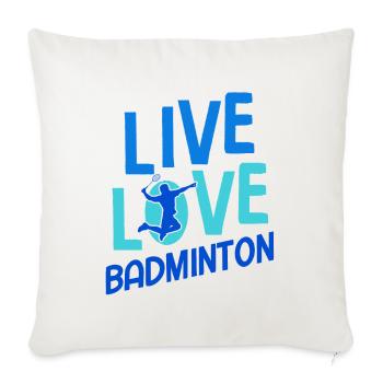 Badminton - Sofakissenbezug 45 x 45 cm - Naturweiß  - Vorne