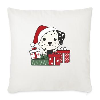 Dalmatian Christmas Gift Winter Dogs - Sofa pillowcase 17,3'' x 17,3'' (45 x 45 cm) - natural white - Front
