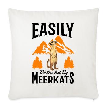 Meerkat Gift Meerkat - Sofa pillowcase 17,3'' x 17,3'' (45 x 45 cm) - natural white - Front