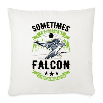 Falcon Gift Falcon Breeding Falcon Breeder Falconer - Sofa pillowcase 17,3'' x 17,3'' (45 x 45 cm) - natural white - Front