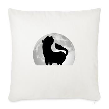 Ferret Moon Ferret Weasel - Housse de coussin décorative 45 x 45 cm - blanc nature - Devant