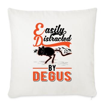 Easily distracted by Degus - Sofa pillowcase 17,3'' x 17,3'' (45 x 45 cm) - natural white - Front